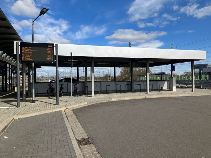 Offene Anlage am Bahnhof Wittenebrge